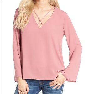 Lush criss cross floral top